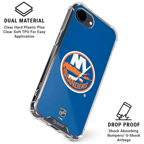 NHL New York Islanders Solid Background iPhone 16e Clear Case